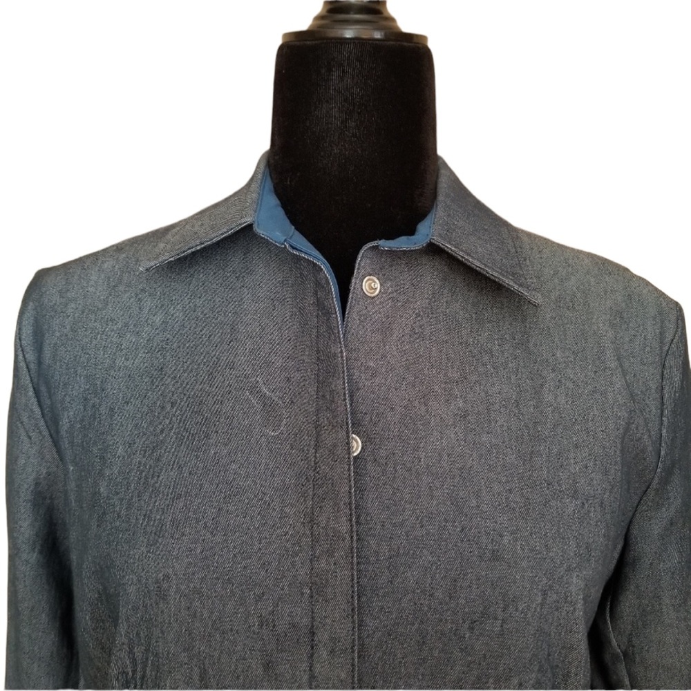 Banana Republic Stretch Blue Denim Jacket - Size 8 - Picture 2 of 5